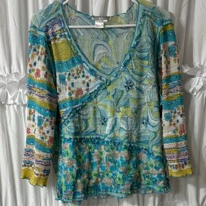 Colorful Floral Women's Top